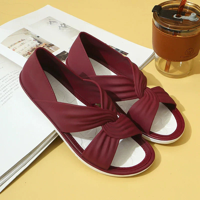 Amparo | Women's Open Toe Criss Cross Strap Summer Sandals