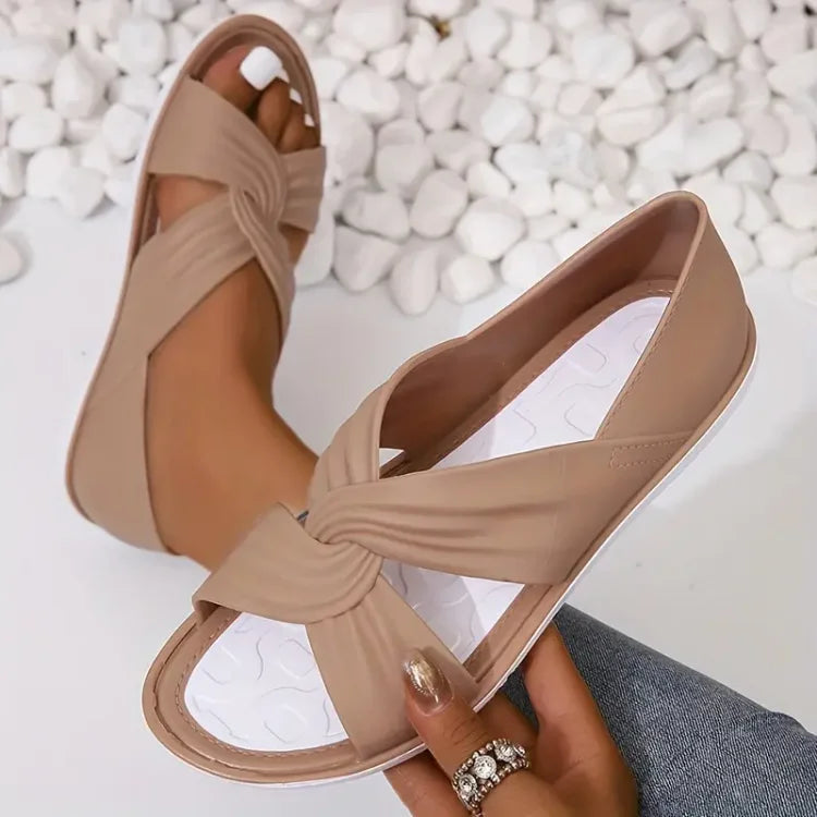 Amparo | Women's Open Toe Criss Cross Strap Summer Sandals