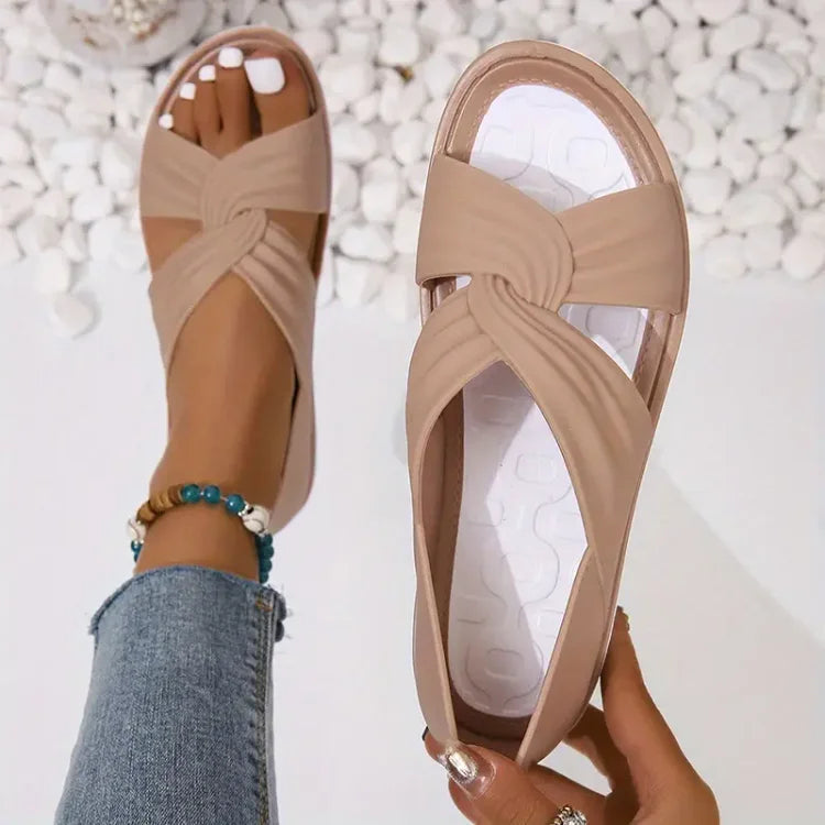 Amparo | Women's Open Toe Criss Cross Strap Summer Sandals