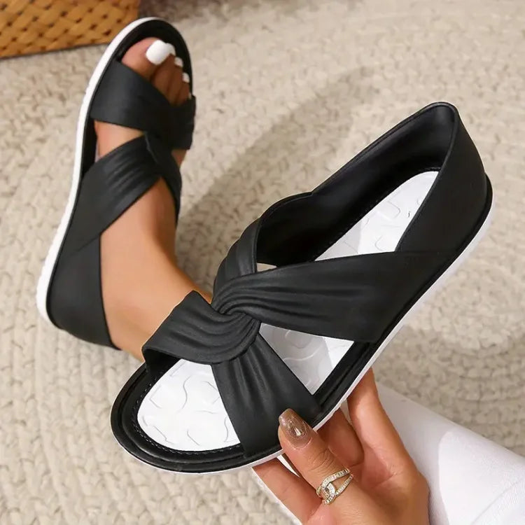Amparo | Women's Open Toe Criss Cross Strap Summer Sandals