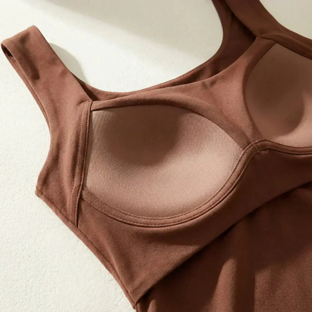 Amruta | Women's Fitted Sleeveless Square Neck Bra Tank Top