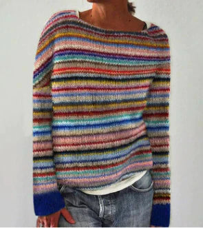 Anabell | Women's Patterned Round Neck Long Sleeve Sweater