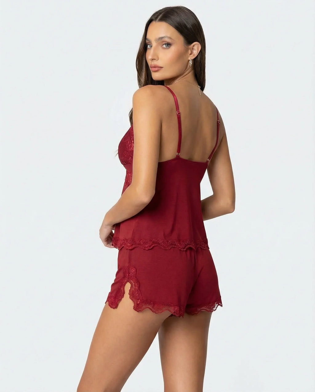 Anabella | Women's Sleeveless V Neck Relaxed Fit Two Piece Set