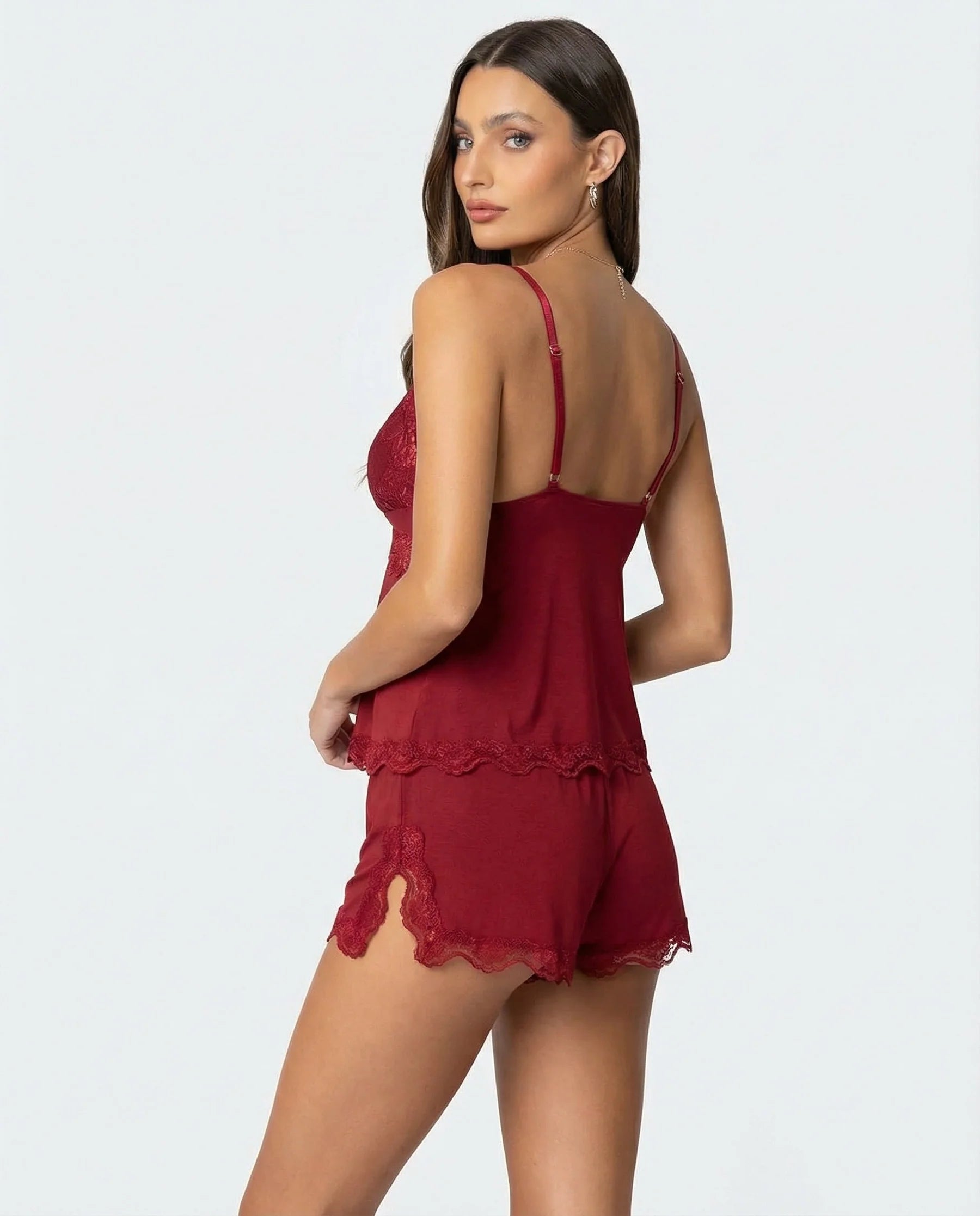 Anabella | Women's Sleeveless V Neck Relaxed Fit Two Piece Set