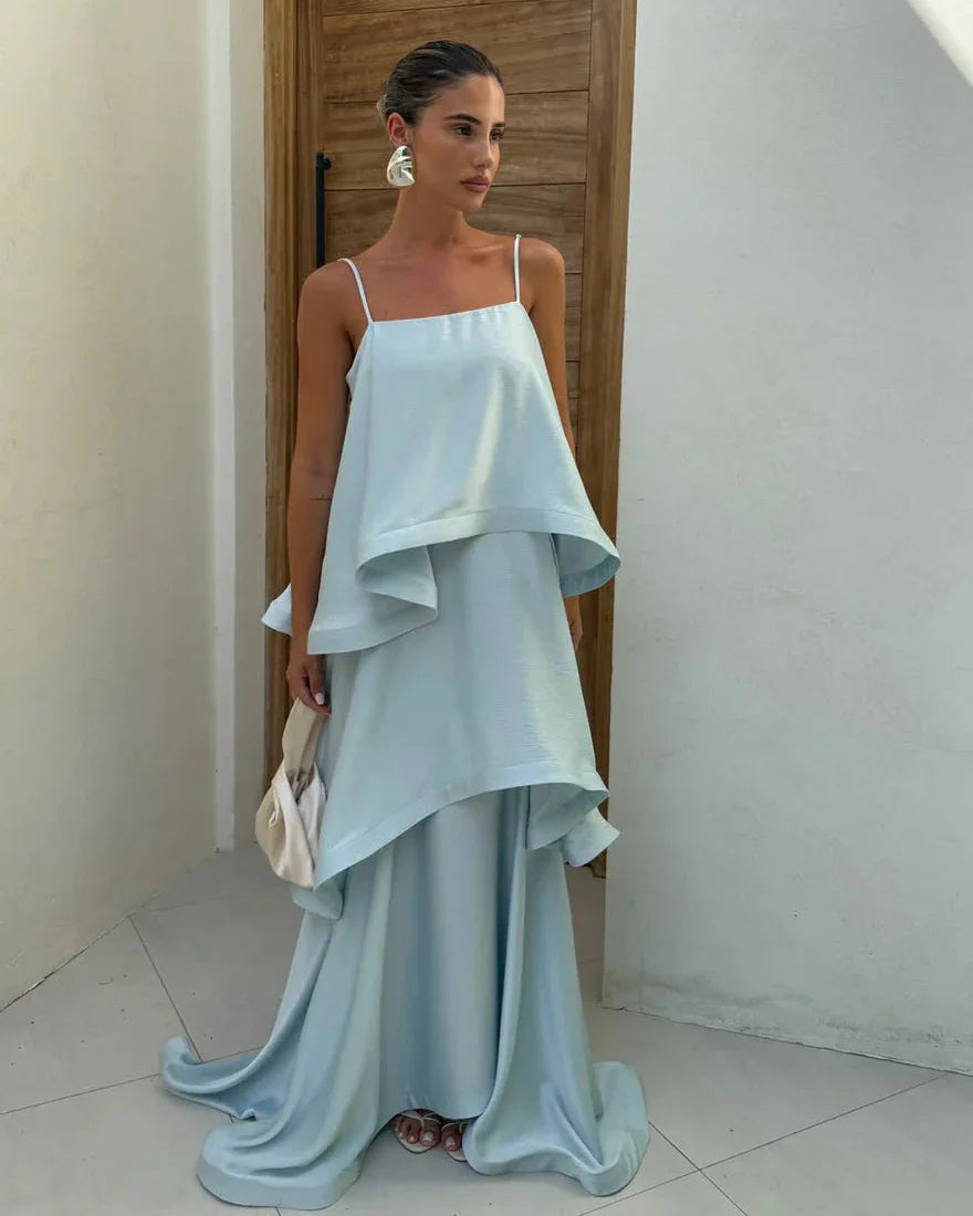 Analeigh | Women’s Sleeveless Square Neck Wedding Guest Dress