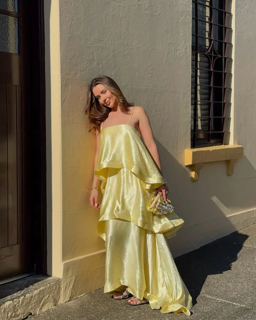 Analeigh | Women’s Sleeveless Square Neck Wedding Guest Dress