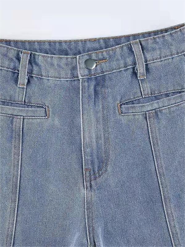 Anastasia | Women's Star Patch High Rise Blue Jeans
