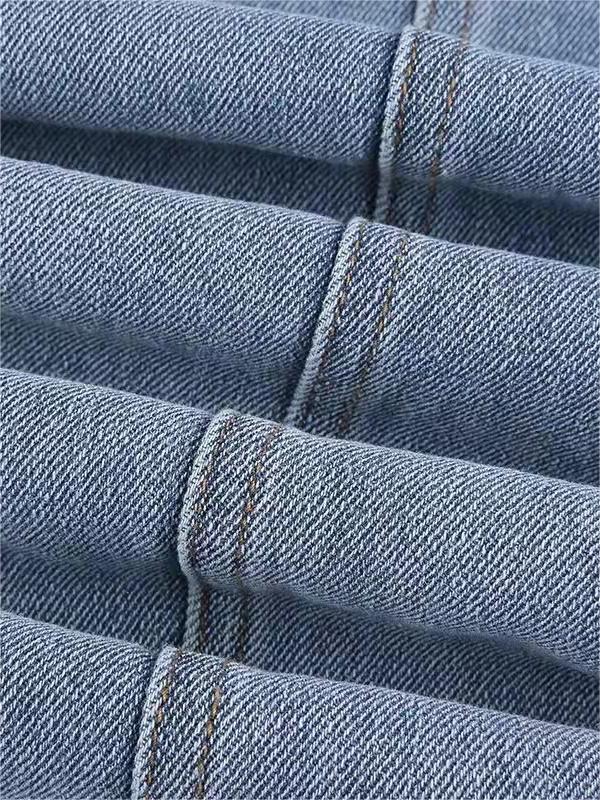 Anastasia | Women's Star Patch High Rise Blue Jeans
