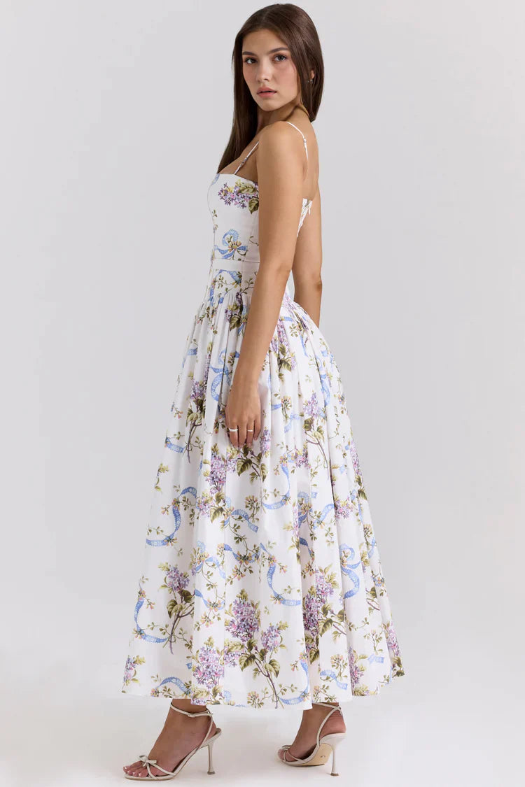 Anastasia | Women’s Tapered Waist Floral Summer Maxi Dress