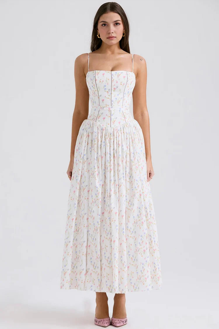 Anastasia | Women’s Tapered Waist Floral Summer Maxi Dress