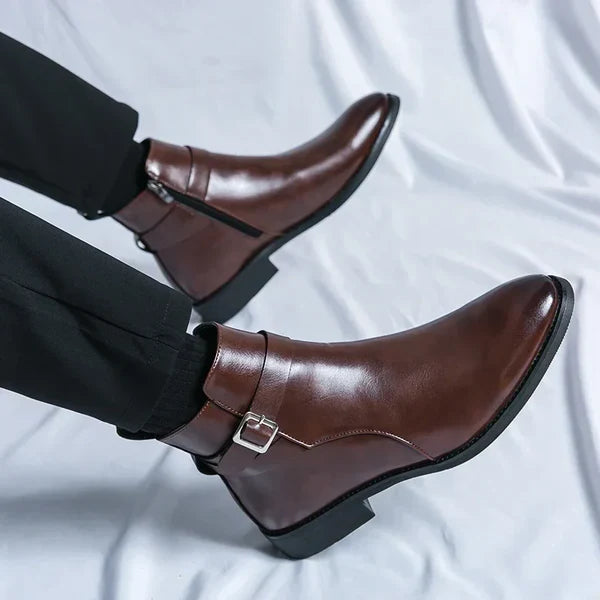 Arthur | Men’s Pointed Toe Side Zip Dress Boots