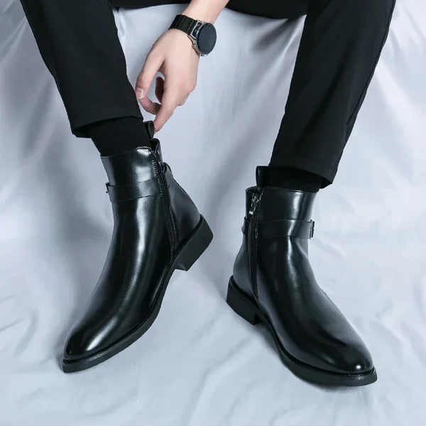 Arthur | Men’s Pointed Toe Side Zip Dress Boots