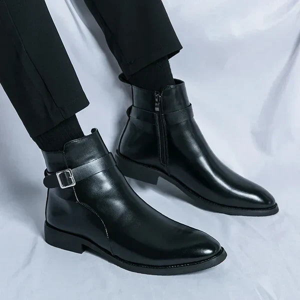 Arthur | Men’s Pointed Toe Side Zip Dress Boots