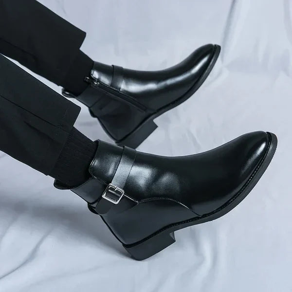 Arthur | Men’s Pointed Toe Side Zip Dress Boots
