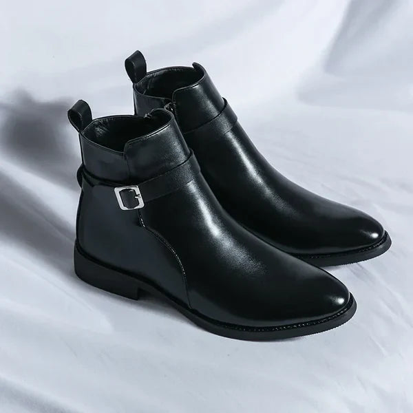 Arthur | Men’s Pointed Toe Side Zip Dress Boots