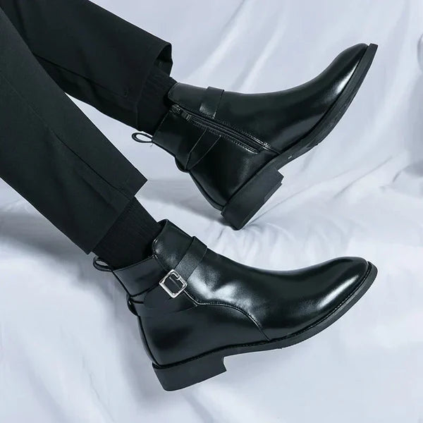 Arthur | Men’s Pointed Toe Side Zip Dress Boots
