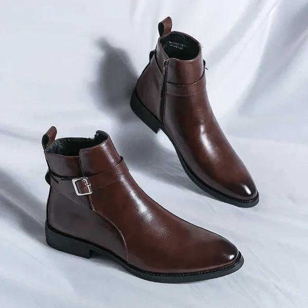 Arthur | Men’s Pointed Toe Side Zip Dress Boots