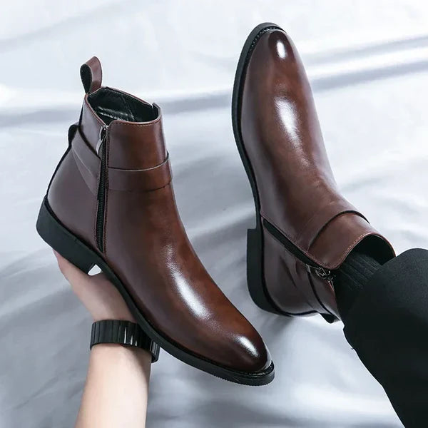Arthur | Men’s Pointed Toe Side Zip Dress Boots