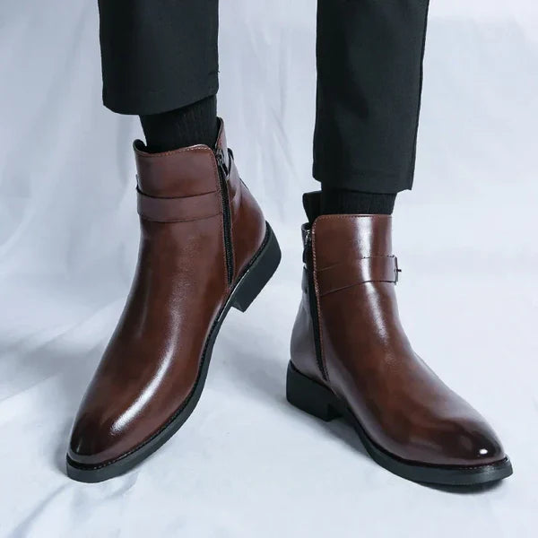 Arthur | Men’s Pointed Toe Side Zip Dress Boots