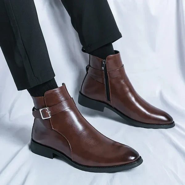 Arthur | Men’s Pointed Toe Side Zip Dress Boots