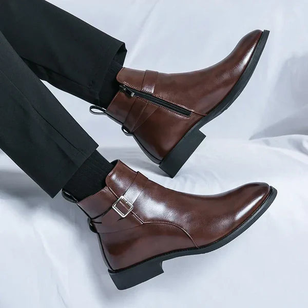 Arthur | Men’s Pointed Toe Side Zip Dress Boots