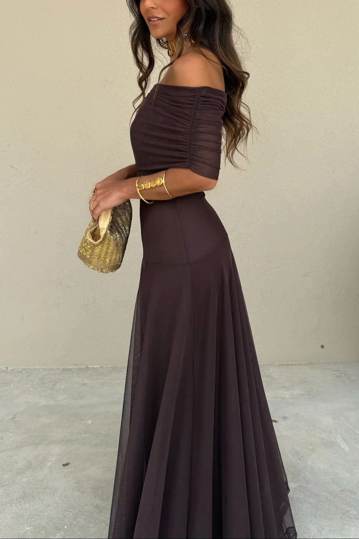 Andria | Women’s One Shoulder Draped Wedding Guest Dress