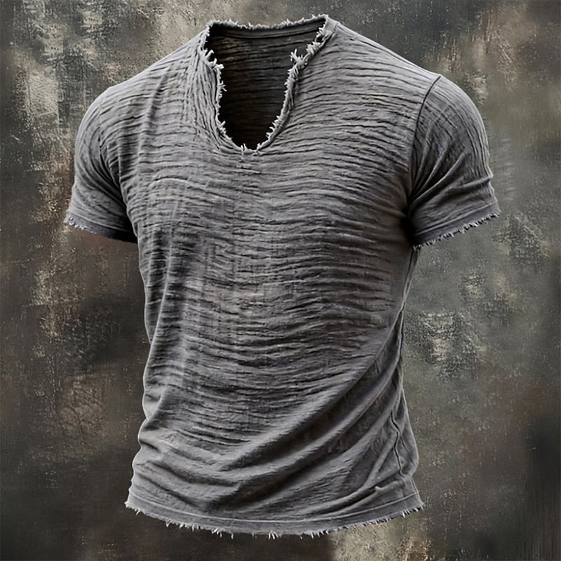 Anfernee | Men's Textured Distressed Short Sleeve T Shirt