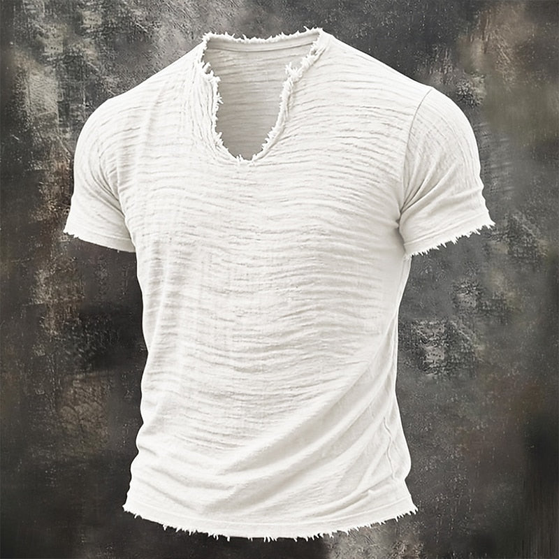 Anfernee | Men's Textured Distressed Short Sleeve T Shirt