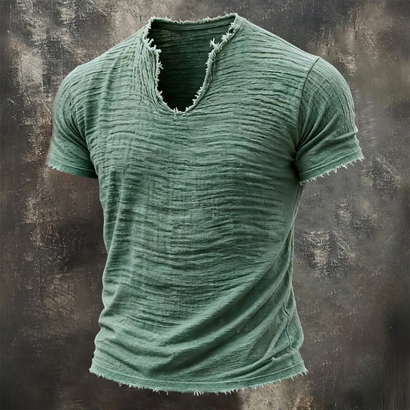 Anfernee | Men's Textured Distressed Short Sleeve T Shirt