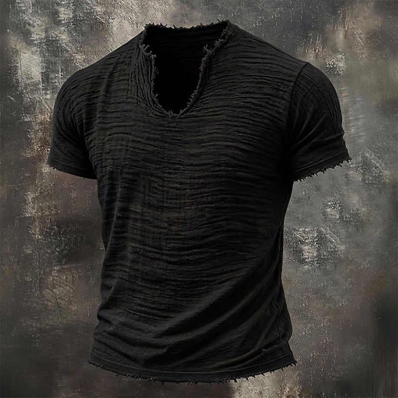 Anfernee | Men's Textured Distressed Short Sleeve T Shirt