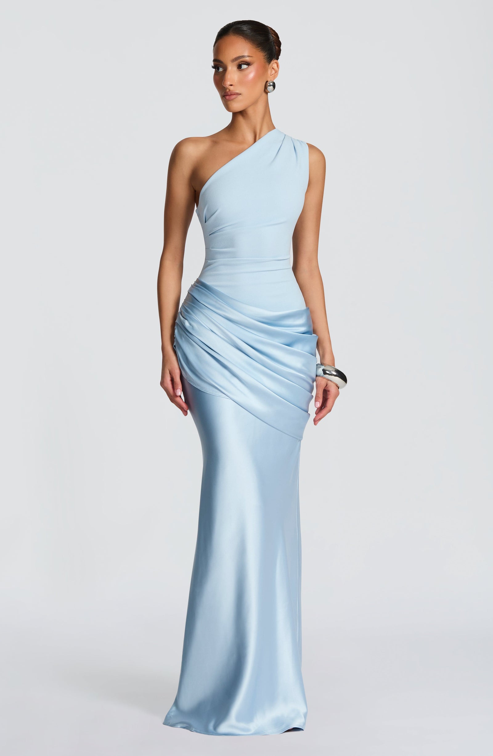 Angelia | Women’s One Shoulder Draped Grad Party Dress