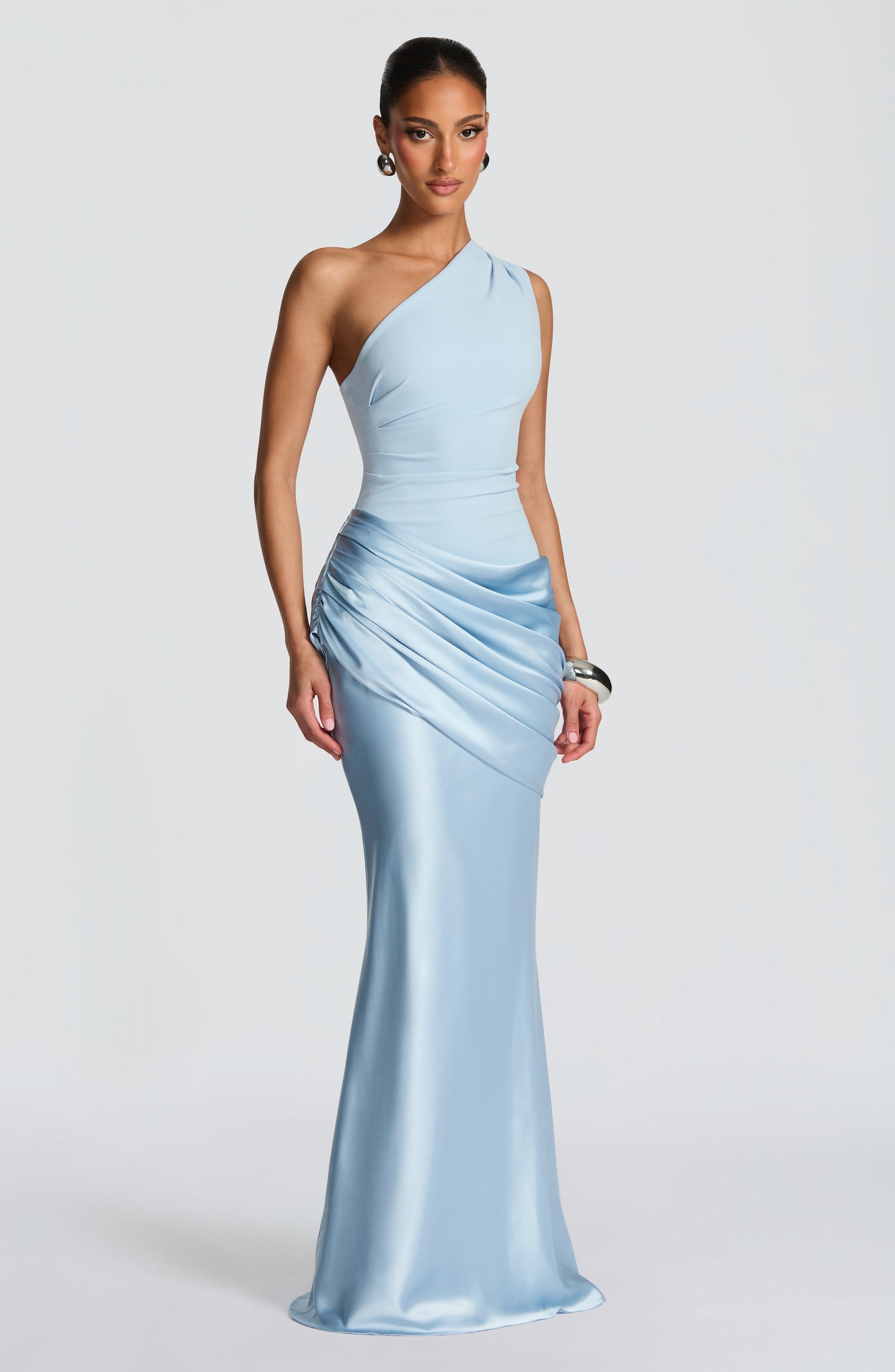Angelia | Women’s One Shoulder Draped Grad Party Dress
