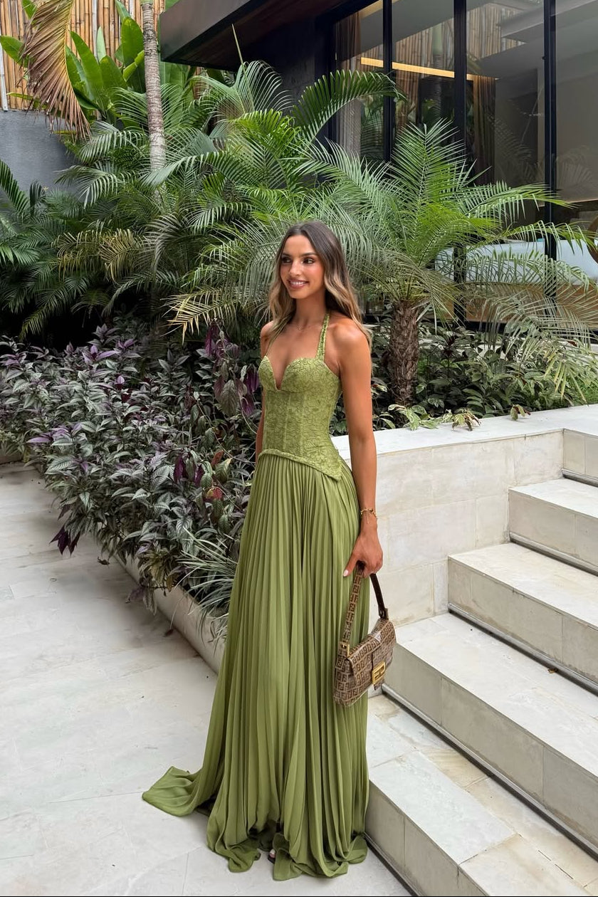 Angelica | Women’s Halter Neck Sleeveless Wedding Guest Dress