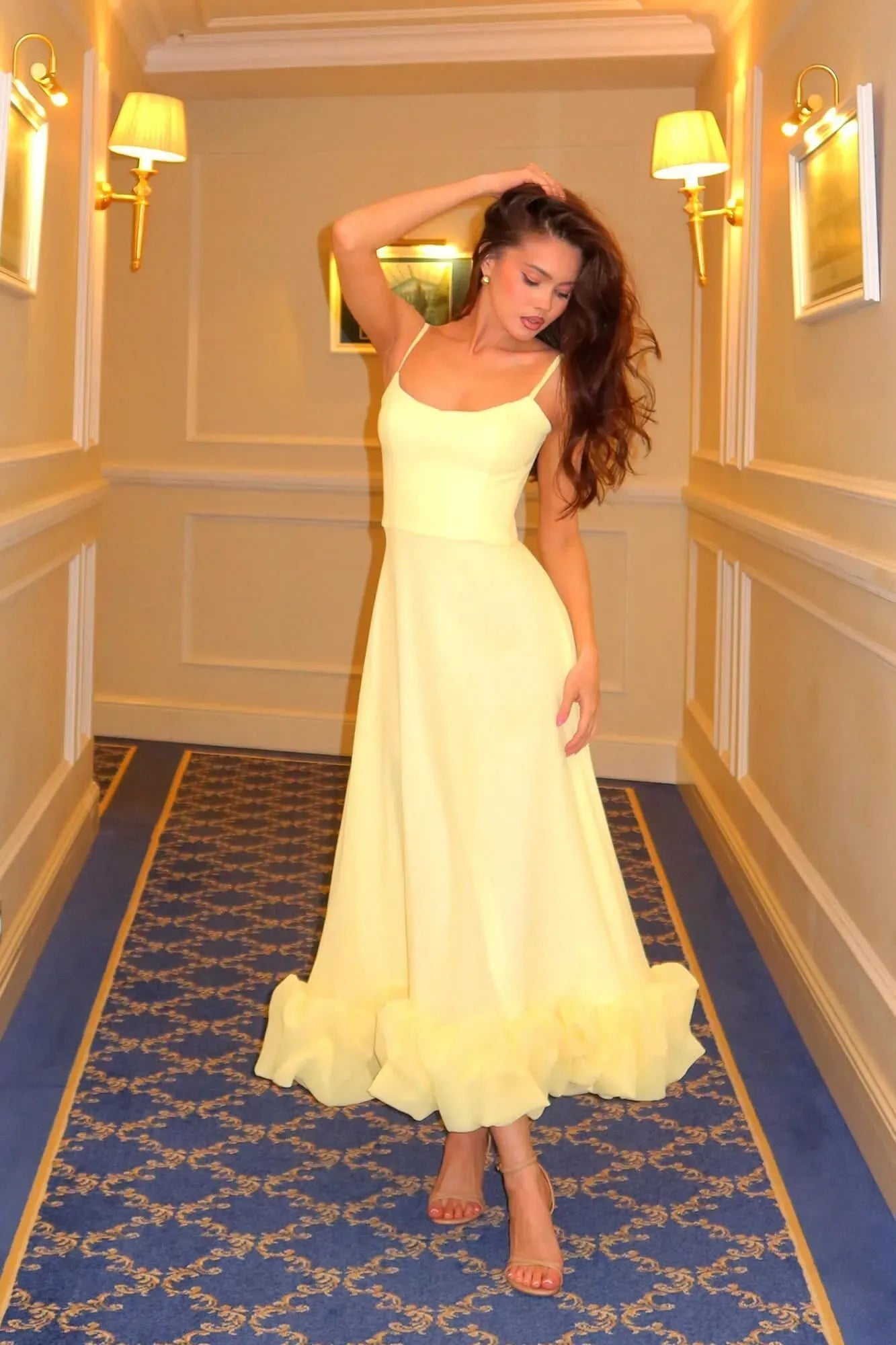 Angelina | Women’s Scoop Neck Flowy Graduation Party Dress