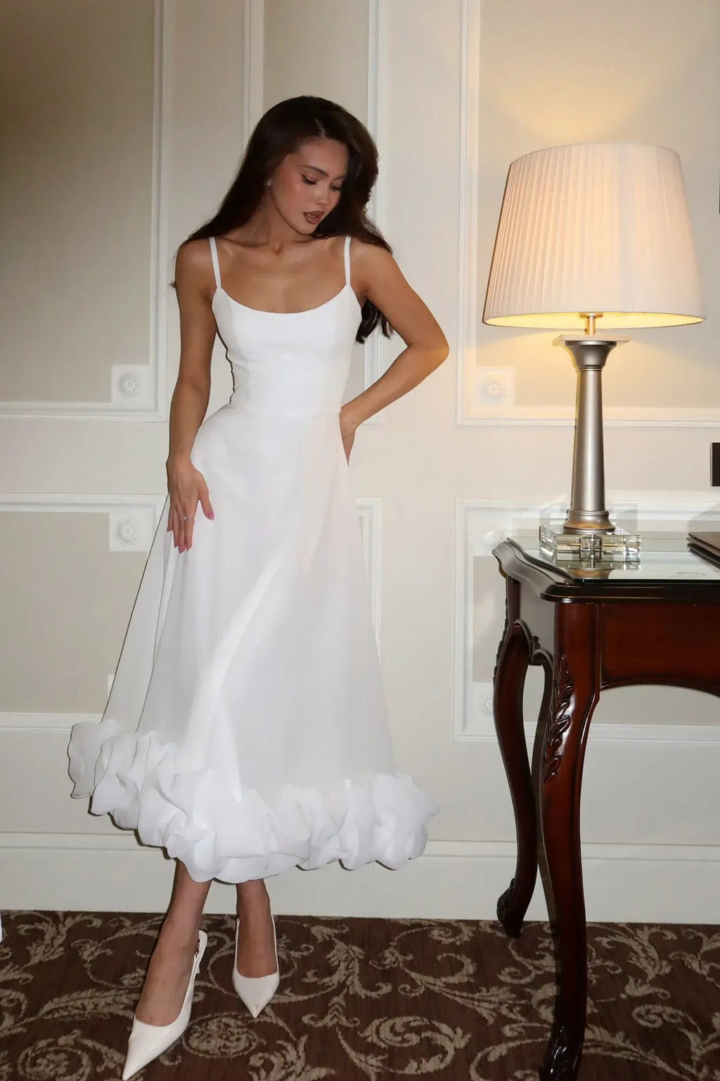 Angelina | Women’s Scoop Neck Flowy Graduation Party Dress