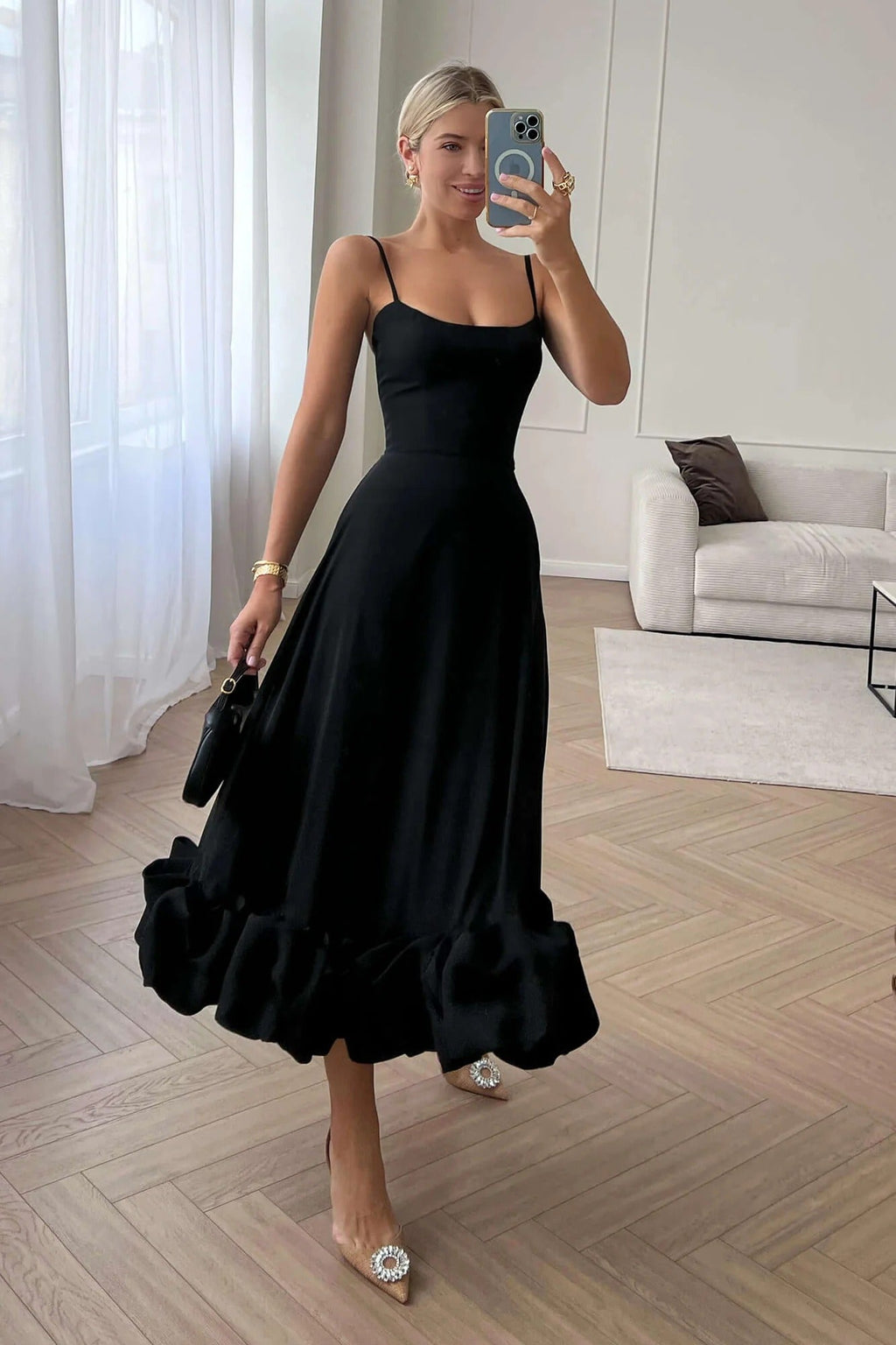 Angelina | Women’s Scoop Neck Flowy Graduation Party Dress