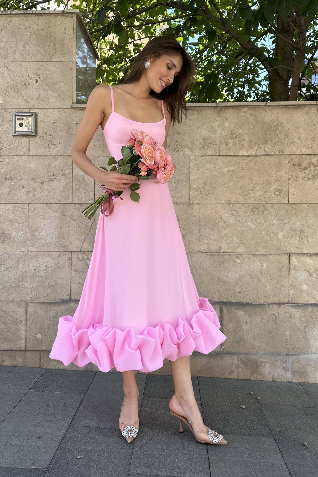 Angelina | Women’s Scoop Neck Flowy Graduation Party Dress
