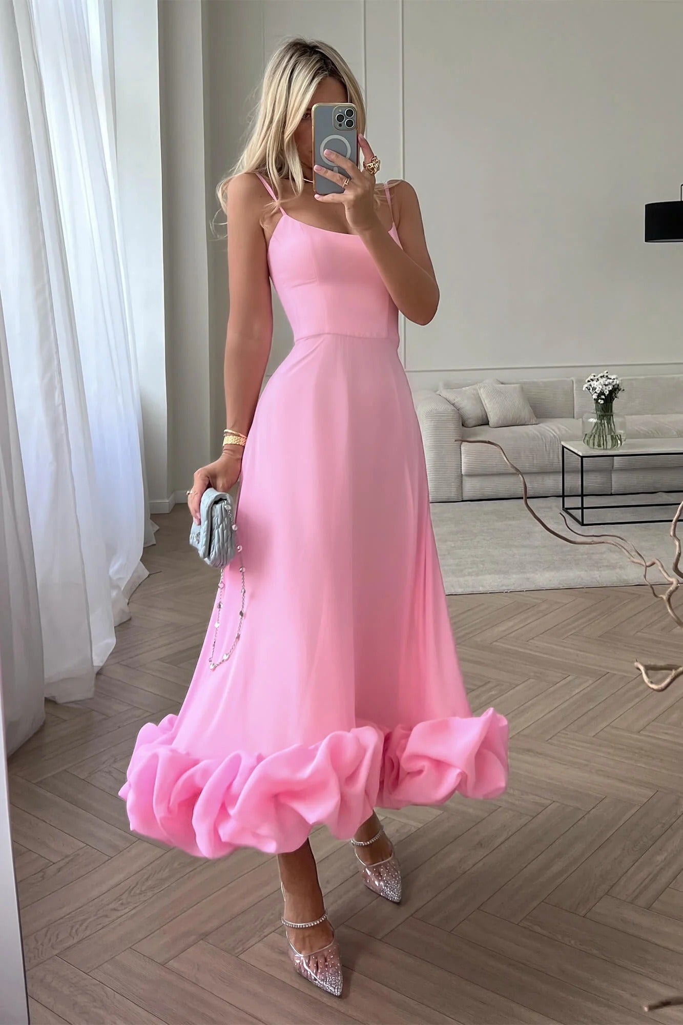 Angelina | Women’s Scoop Neck Flowy Graduation Party Dress
