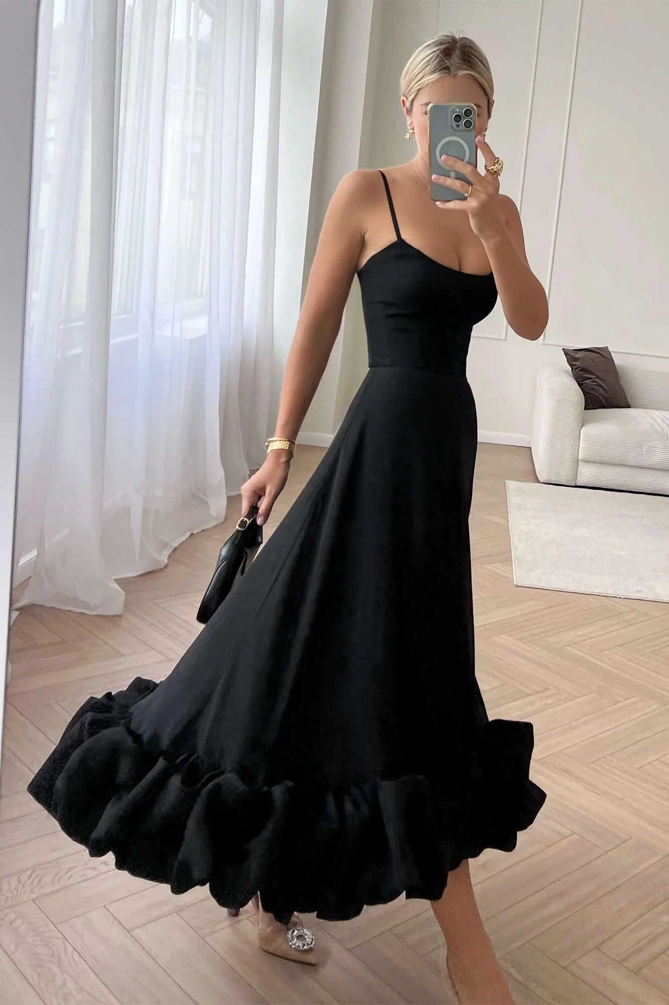Angelina | Women’s Scoop Neck Flowy Graduation Party Dress
