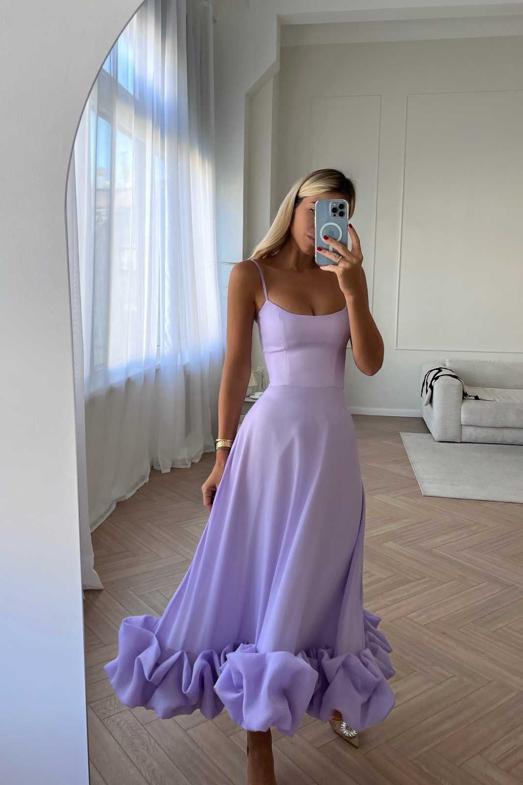 Angelina | Women’s Scoop Neck Flowy Graduation Party Dress
