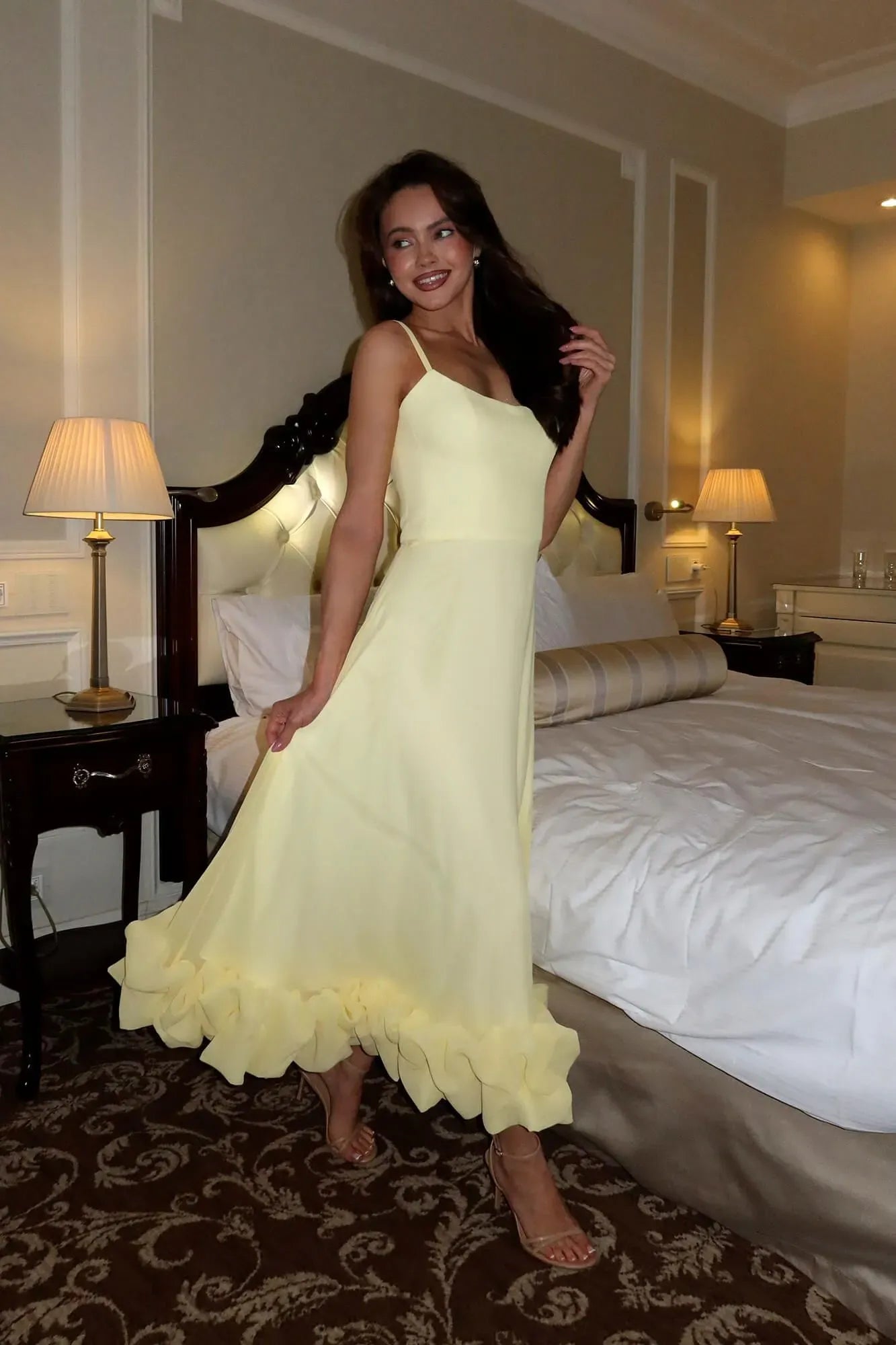 Angelina | Women’s Scoop Neck Flowy Graduation Party Dress