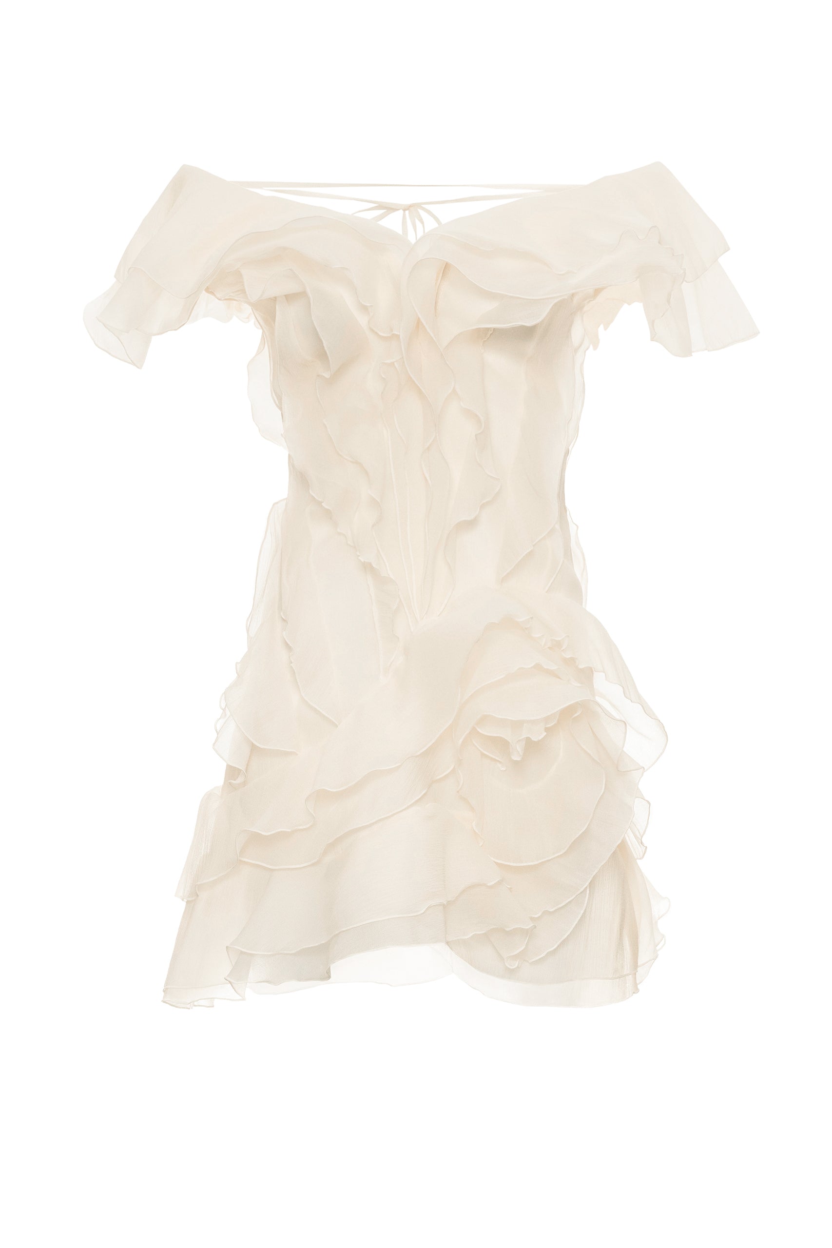 Anita | Women’s Ruffled V Neck Sleeveless Party Dress