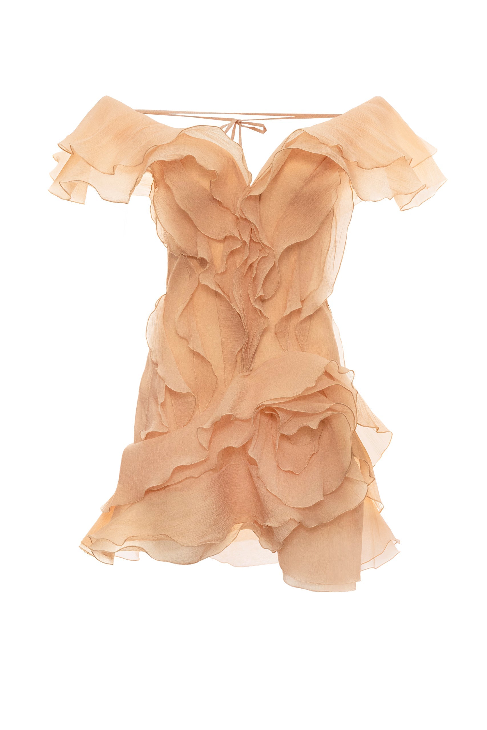 Anita | Women’s Ruffled V Neck Sleeveless Party Dress