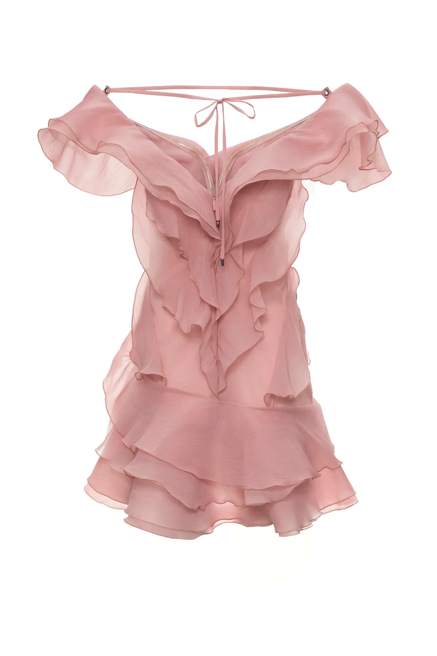 Anita | Women’s Ruffled V Neck Sleeveless Party Dress