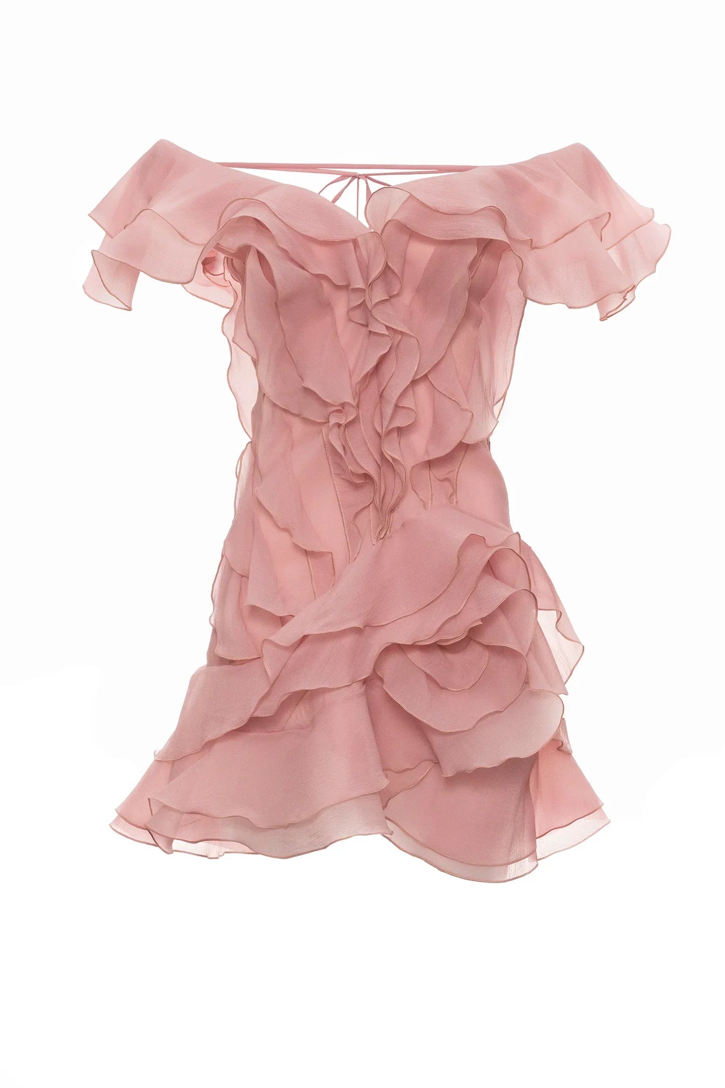 Anita | Women’s Ruffled V Neck Sleeveless Party Dress