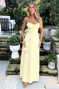 Ann | Women's Tie Front Sweetheart Neck Ruched Wedding Guest Dress