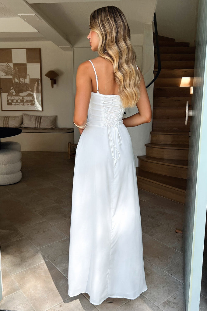 Ann | Women's Tie Front Sweetheart Neck Ruched Wedding Guest Dress