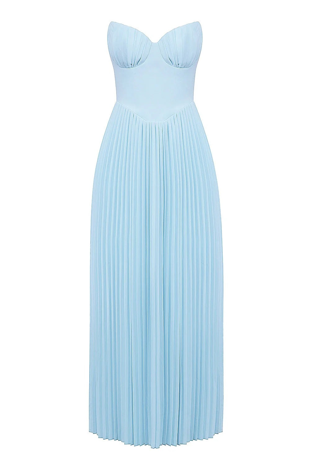 Annabell | Women’s Strapless Sweetheart Neck Blue Wedding Guest Dress