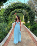 Annabell | Women’s Strapless Sweetheart Neck Blue Wedding Guest Dress