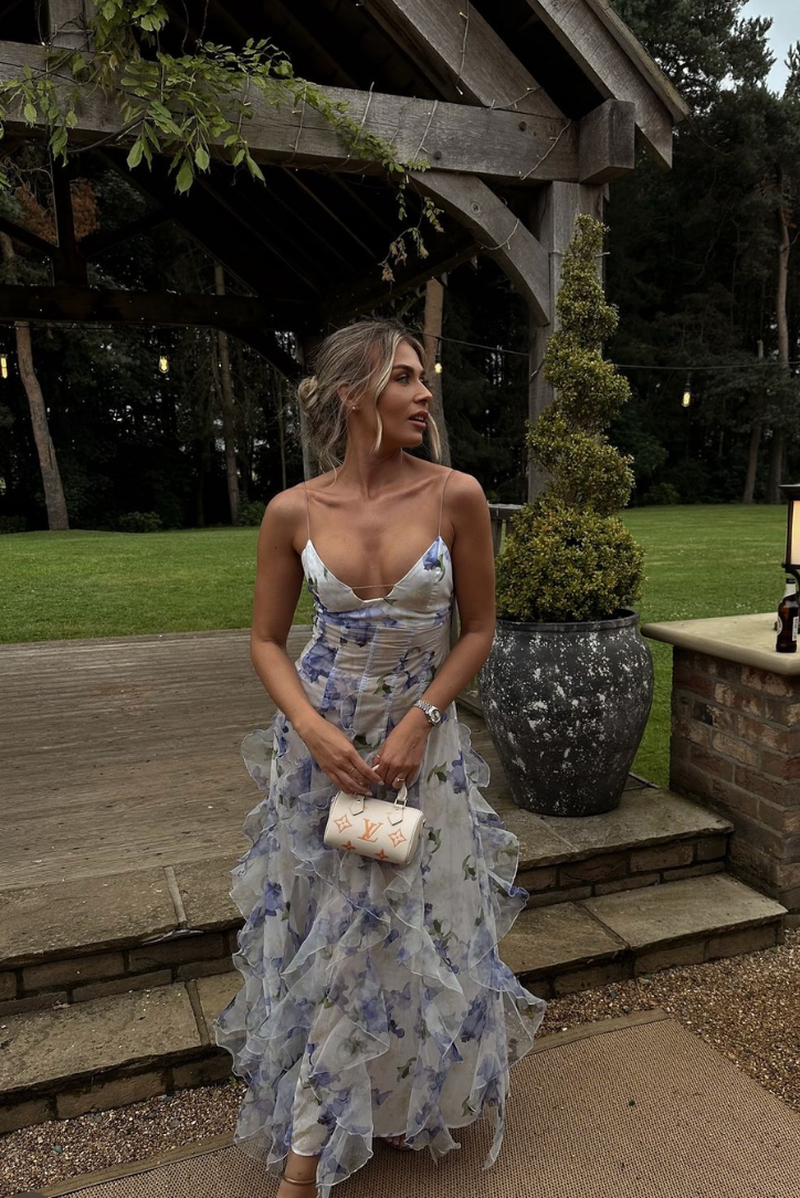 Annette | Women’s Sleeveless High Slit Floral Maxi Dress